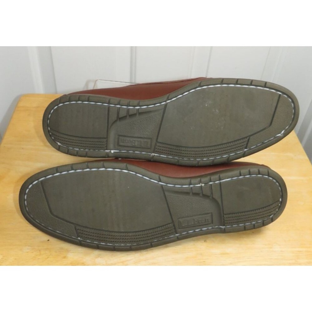 LL Bean Blucher Handsewn Moc Men's Leather Moccasin Boat Nautical Loafers, 13 D - Picture 7 of 7